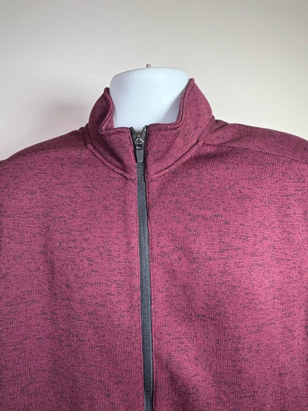 Men's‎ Zip-Up Golf Vest Jacket in Heathered Red